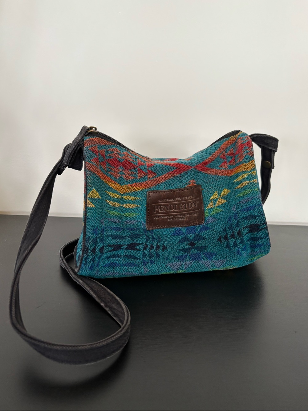 Vintage Pendleton Wool Western Diamond Desert Navajo Native American Travel Bag - Picture 16 of 16
